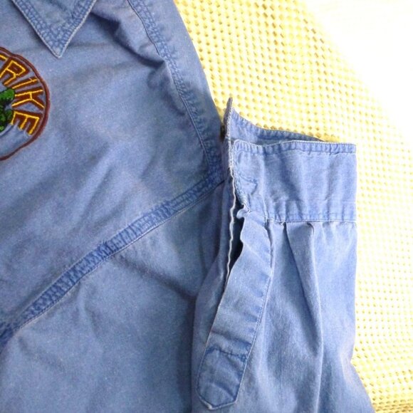 Bimini Bay Outfitters Ltd Blue Fishing Shirt L Strike King Lures & B.A.S.S. Patc - Picture 14 of 16